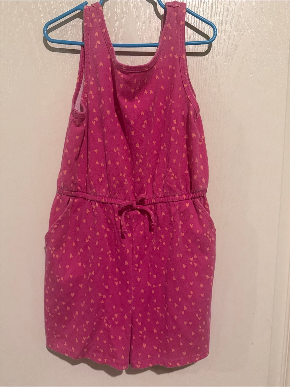 wonder nation Pink Heart-Print Sleeveless Romper